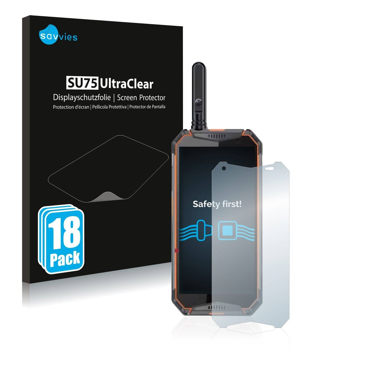 18x Savvies SU75 Displayschutzfolie für Ulefone Armor