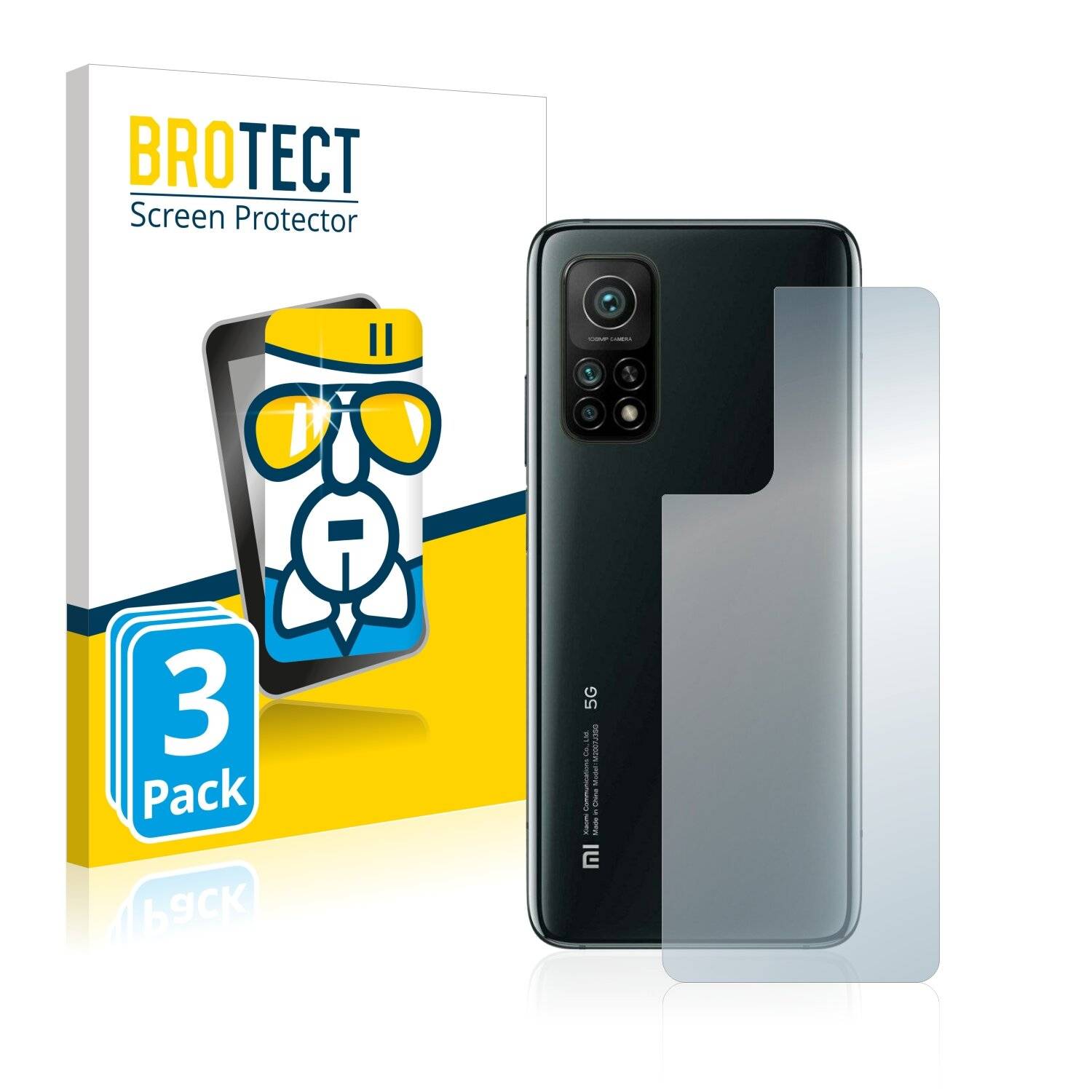 3x BROTECT AirGlass Schutzglas Folie für Xiaomi Mi 10T Pro 5G