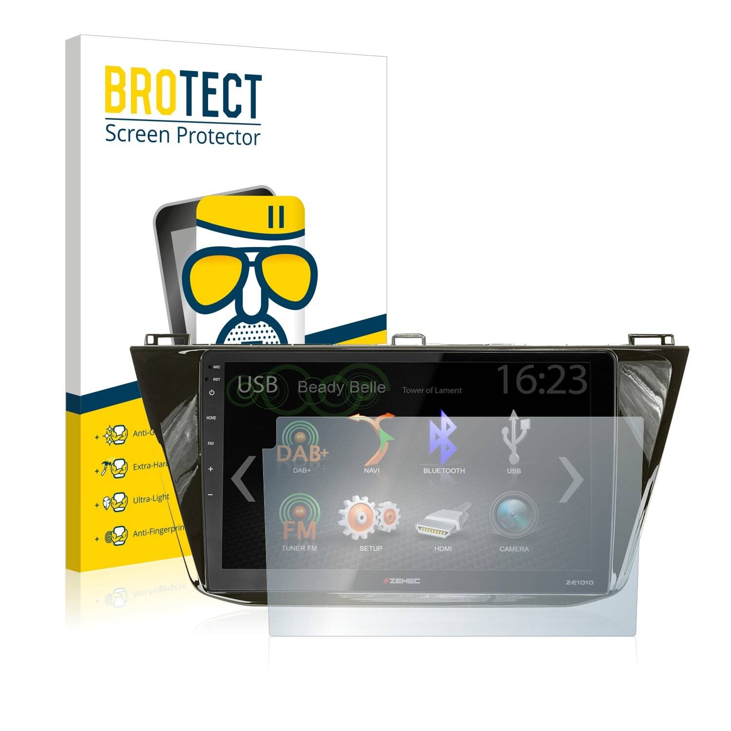 BROTECT AirGlass Matte Schutzglas Folie für Zenec