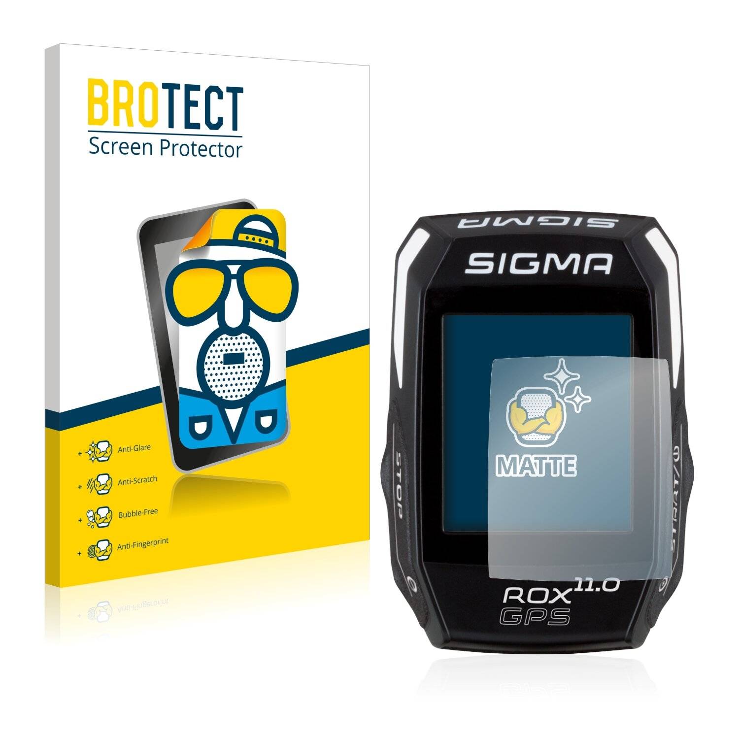 2x BROTECT Matte Displayschutzfolie für Sigma ROX GPS 11.0 - Entspiegelt,