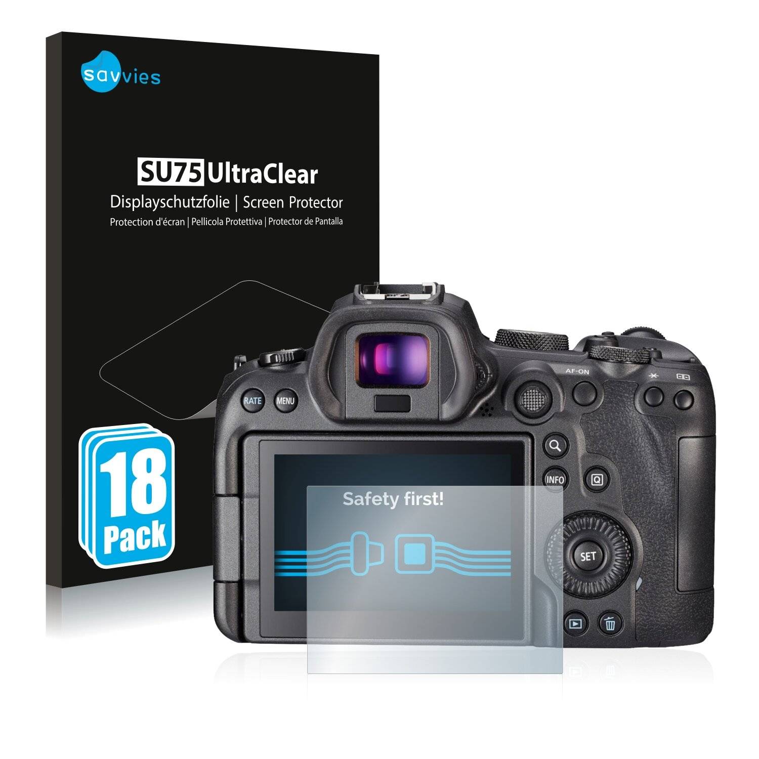 18x Savvies SU75 Displayschutzfolie für Sony A7S