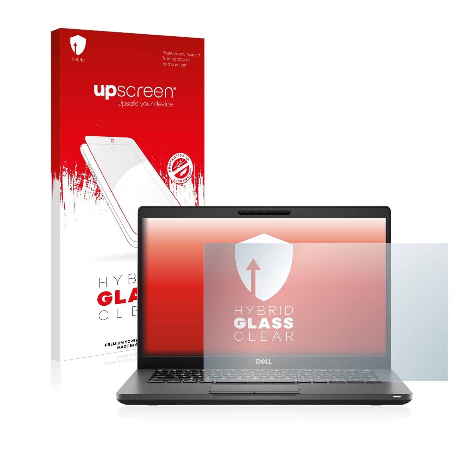 upscreen Hybrid Glass Clear Premium Schutzglas Folie für Dell Latitude