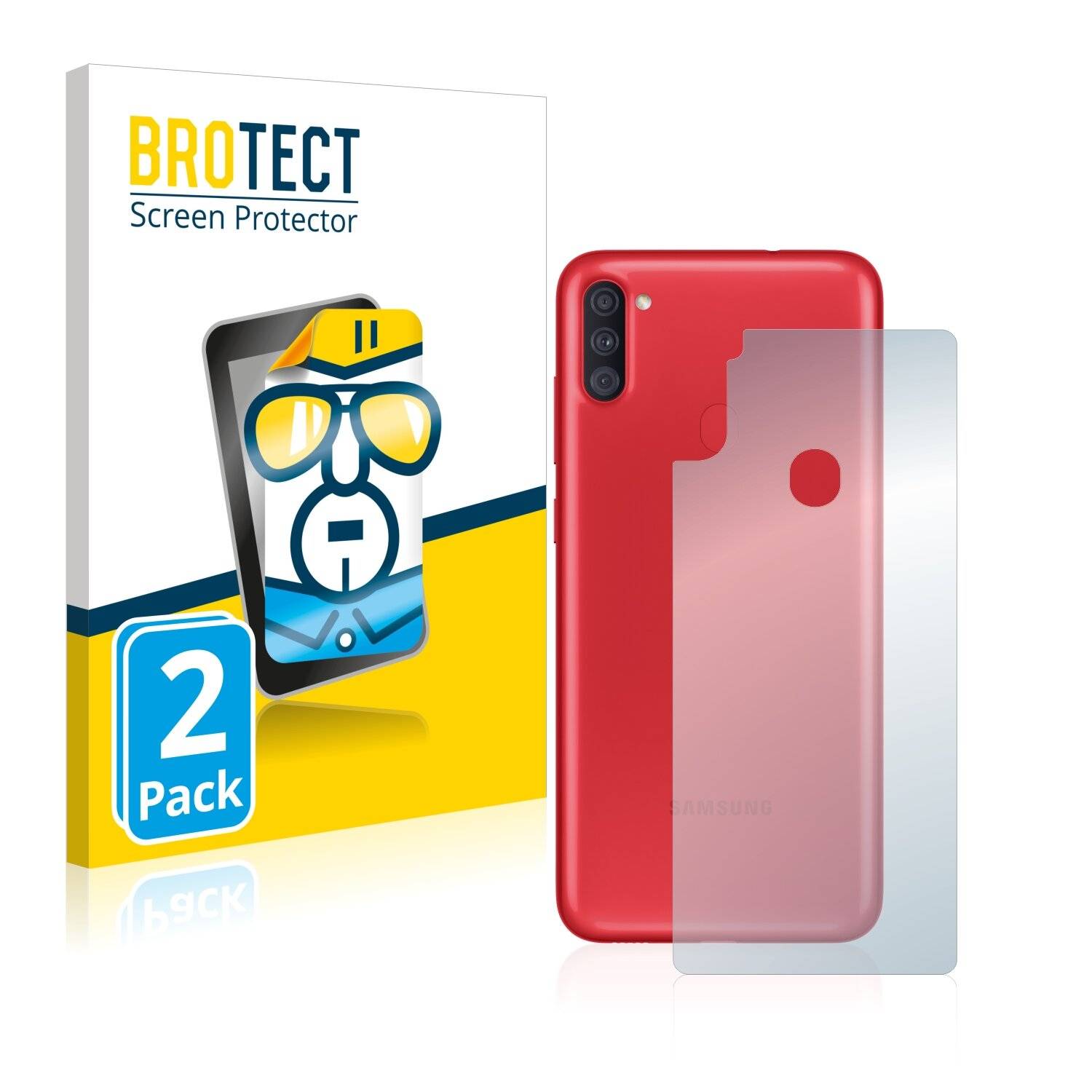 2x BROTECT HD-Clear Displayschutzfolie für Samsung Galaxy A11