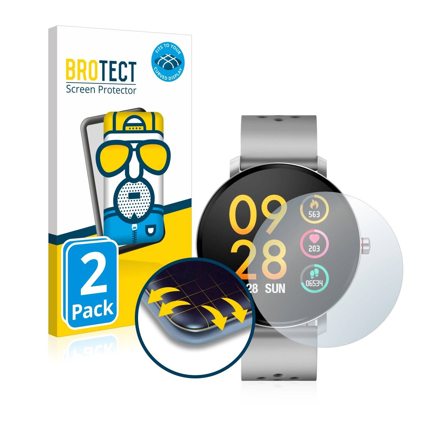 2x BROTECT Flex Matte Full-Cover Displayschutzfolie für Denver