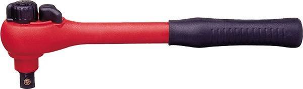 Eine Nahaufnahme eines roten isolierten Kabels mit einer schwarzen Anschlussmanschette an einem Ende, was auf eine elektrische oder elektronische Komponente hinweist.