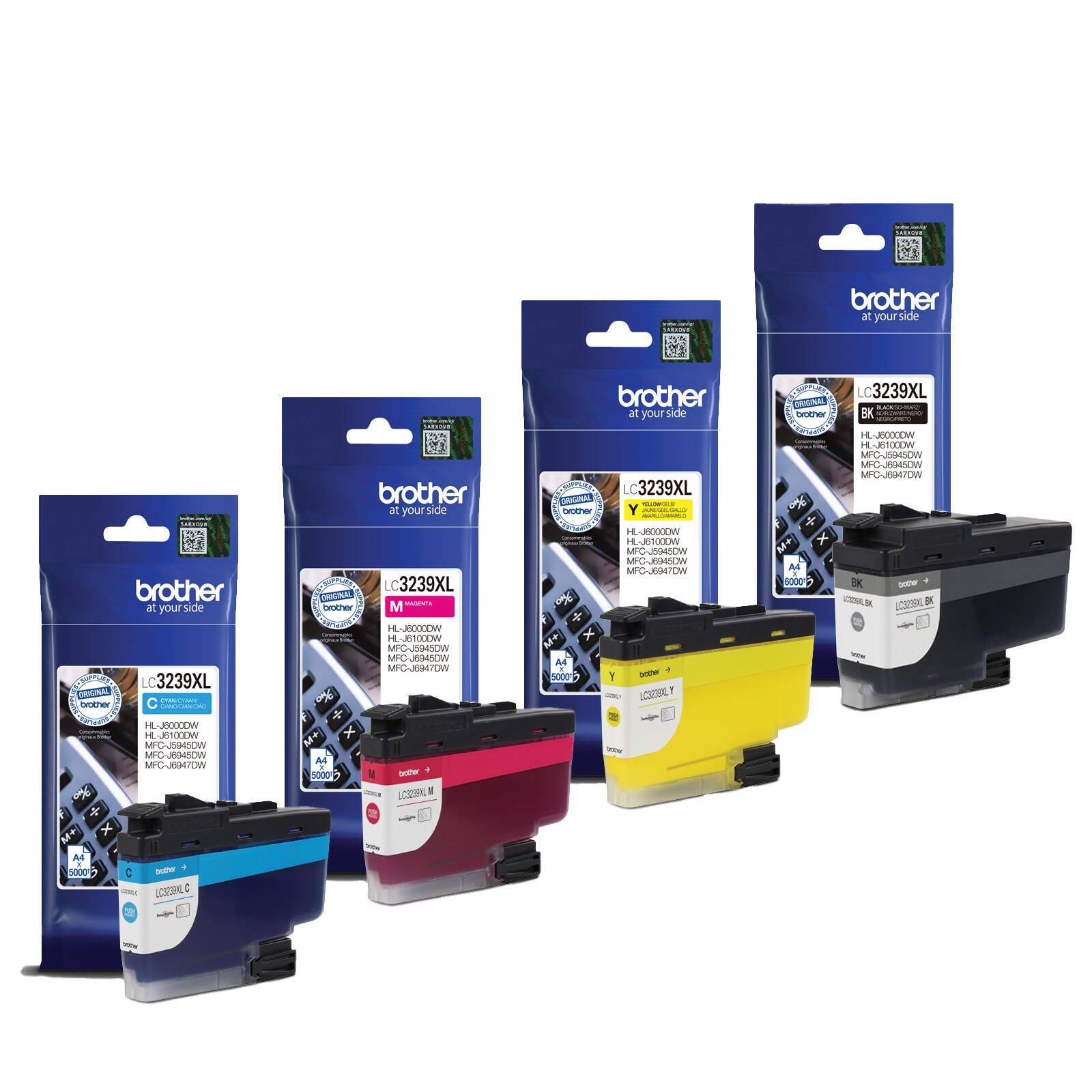 Brother Original LC-3239XL Druckerpatronen - 4er Multipack cyan magenta gelb - Original - Schwarz