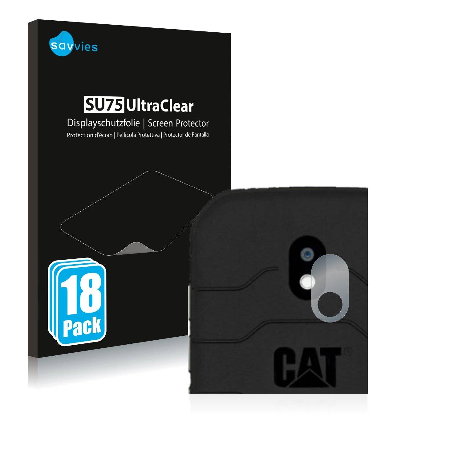18x Savvies SU75 Displayschutzfolie für Caterpillar Cat S42 (NUR