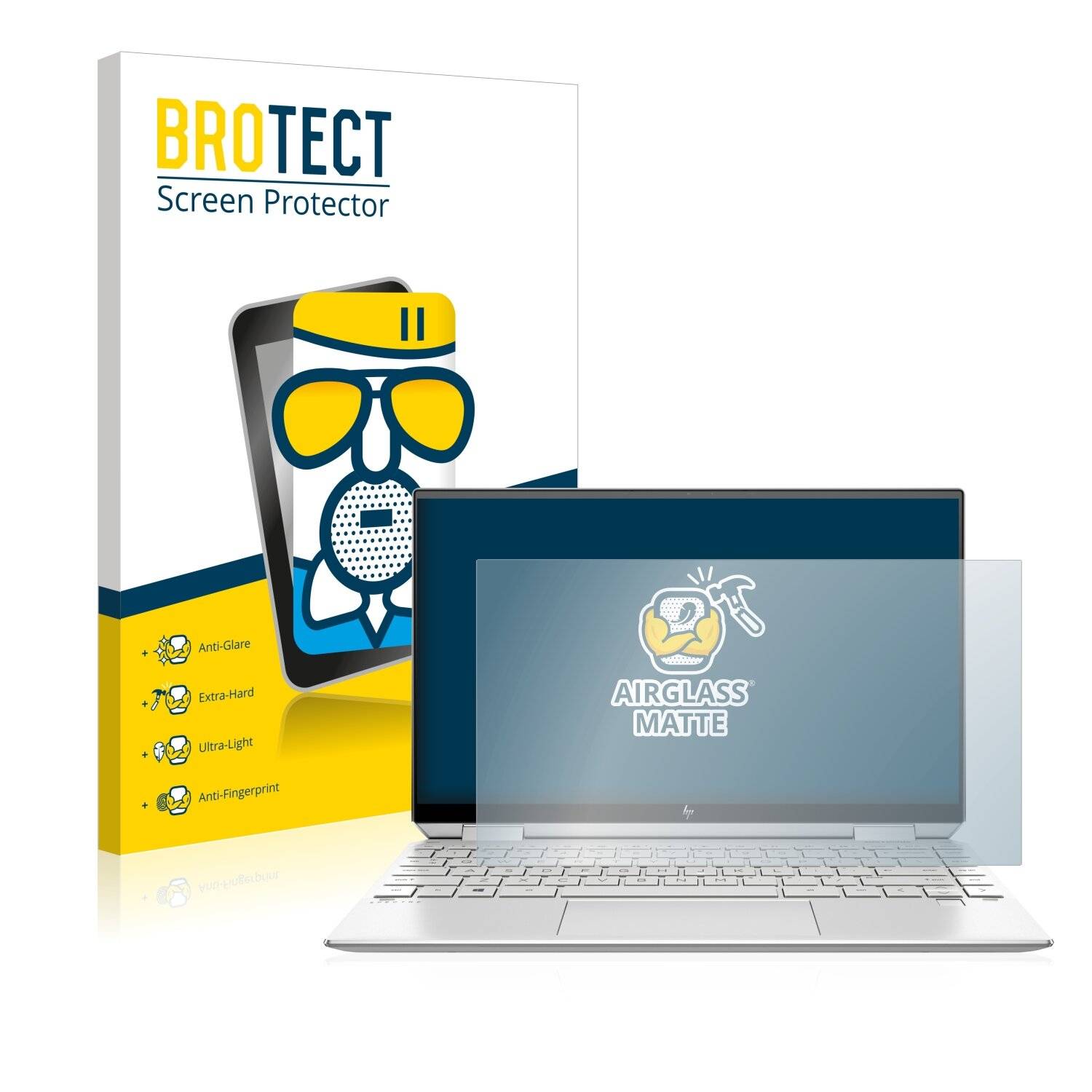 BROTECT AirGlass Matte Schutzglas Folie für HP Spectre x360