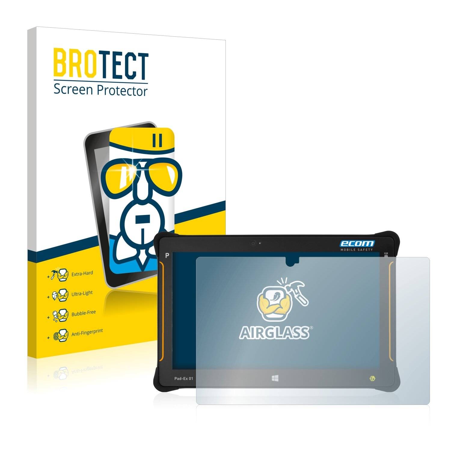 BROTECT AirGlass Schutzglas Folie für Ecom Pad Ex