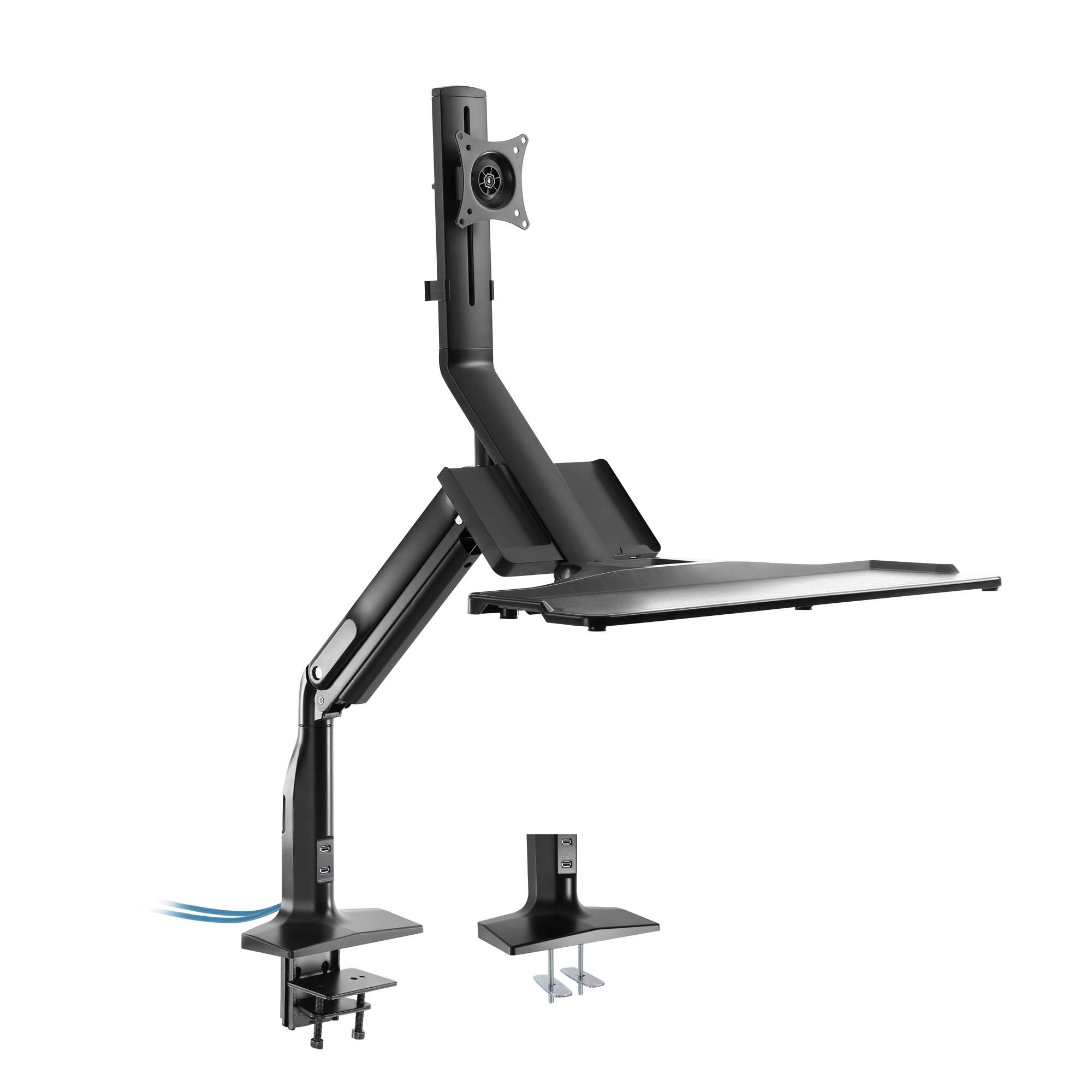 INLINE - Workstation-Tischhalterung mit Lifter - beweglich - bis 81cm (32"") / 9kg