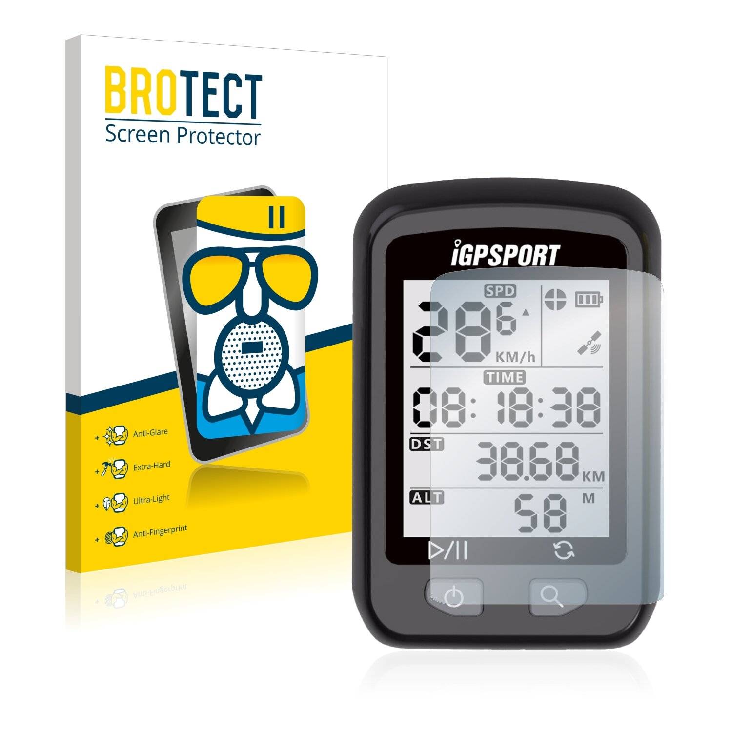 BROTECT AirGlass Matte Schutzglas Folie für igpsport