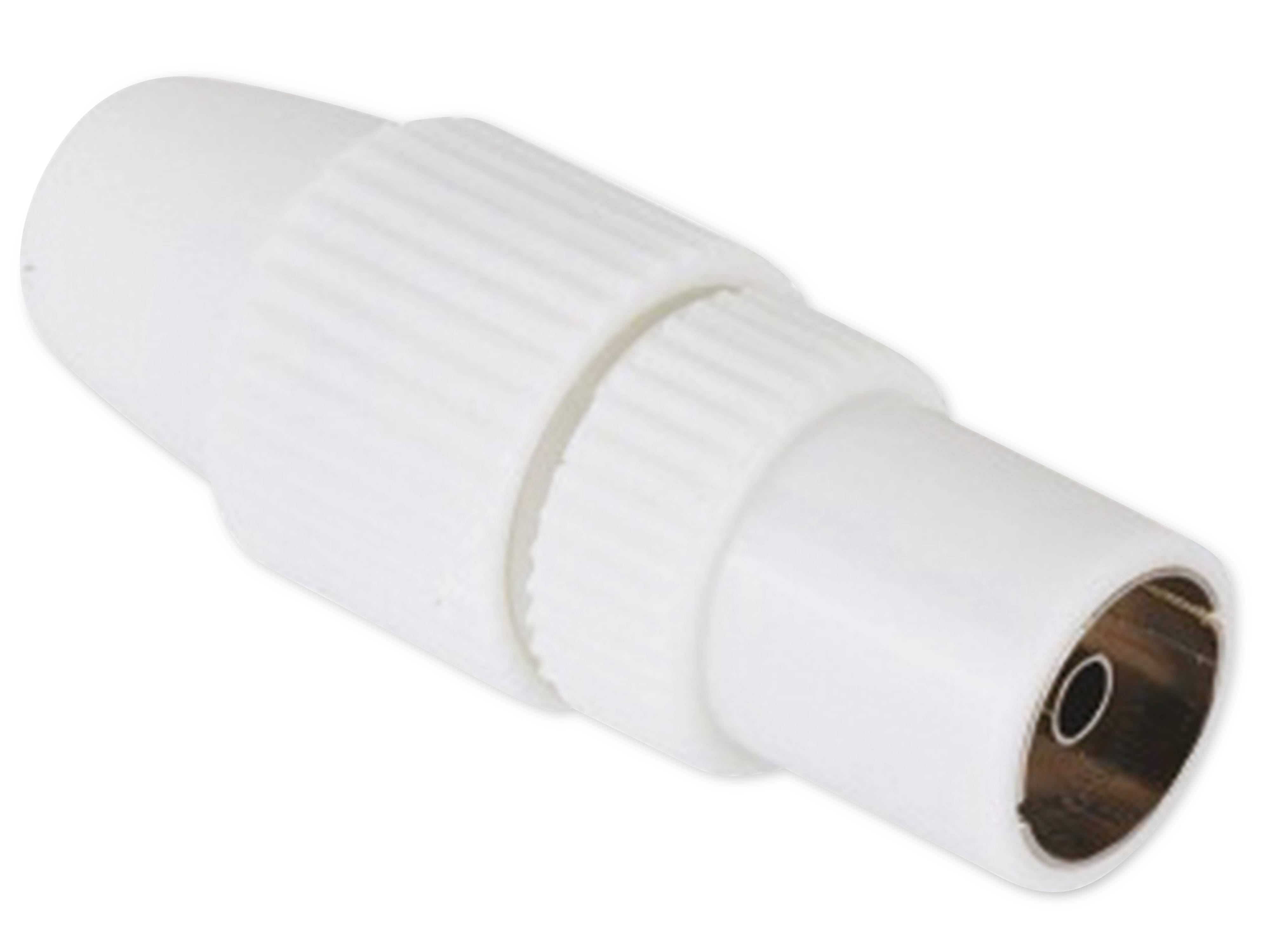 HAMA Koaxial-Kupplung weiß, Ø5...7 mm