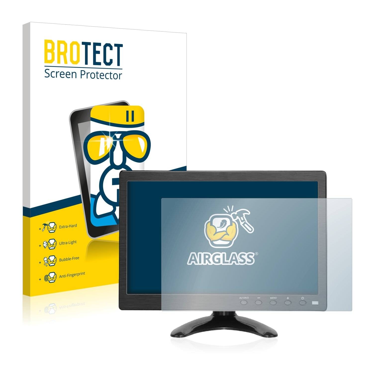 BROTECT AirGlass Schutzglas Folie für Kenowa Portable Touch Monitor