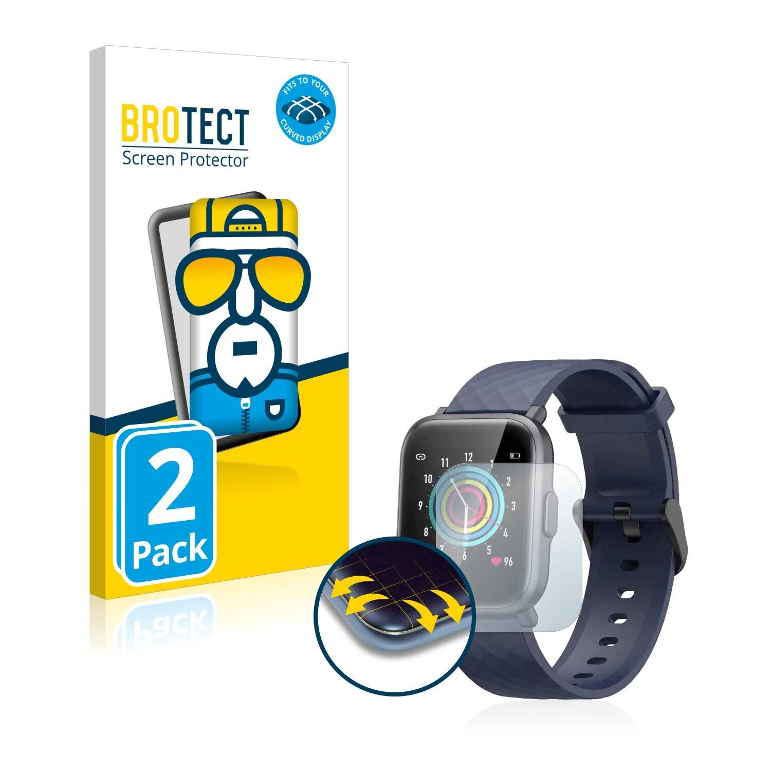 2x BROTECT Flex Full-Cover Displayschutzfolie für Lidofigo