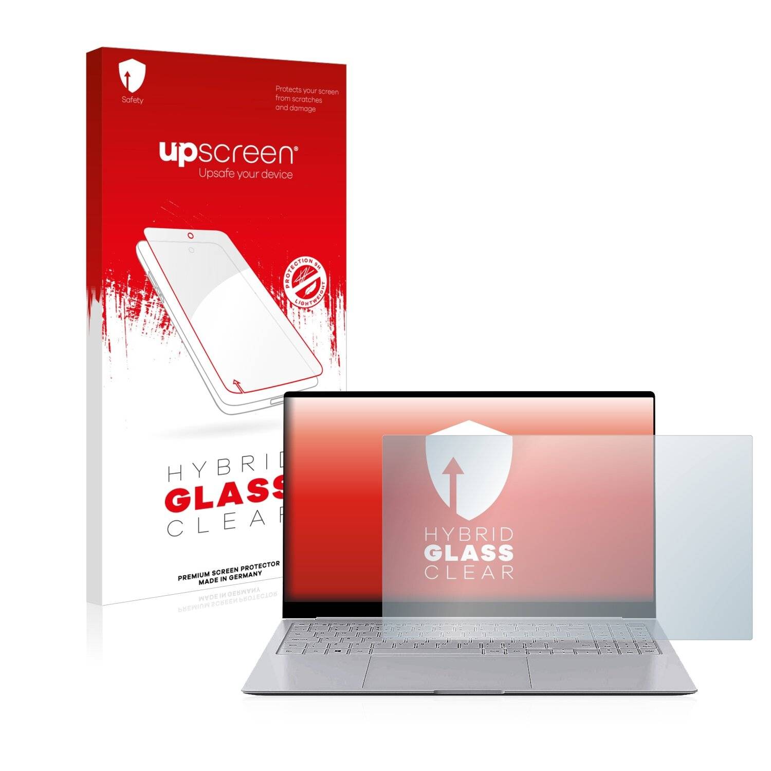 upscreen Hybrid Glass Clear Premium Schutzglas Folie für Samsung Galaxy Book Pro