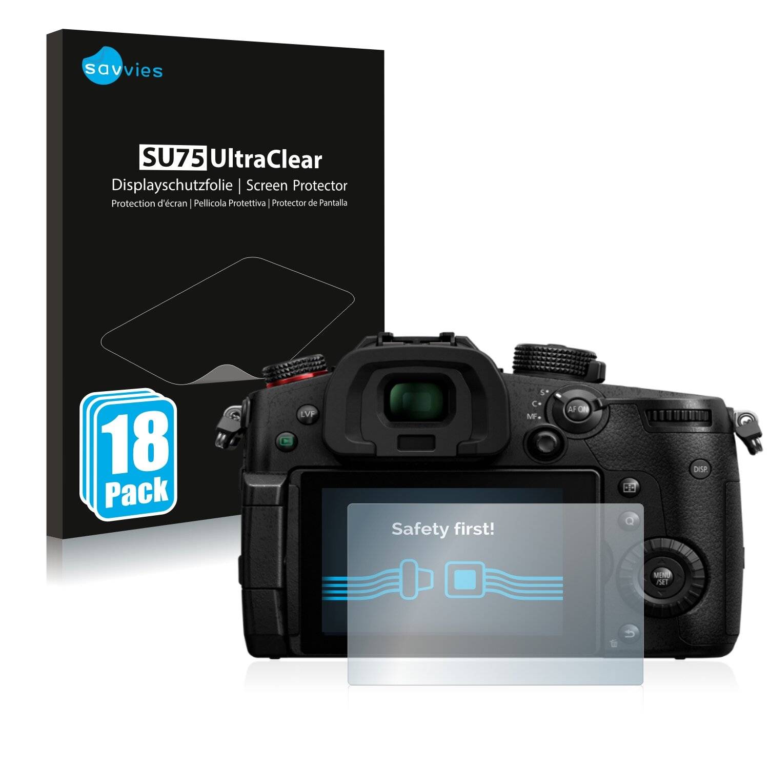 18x Savvies SU75 Displayschutzfolie für Panasonic Lumix DC-GH5