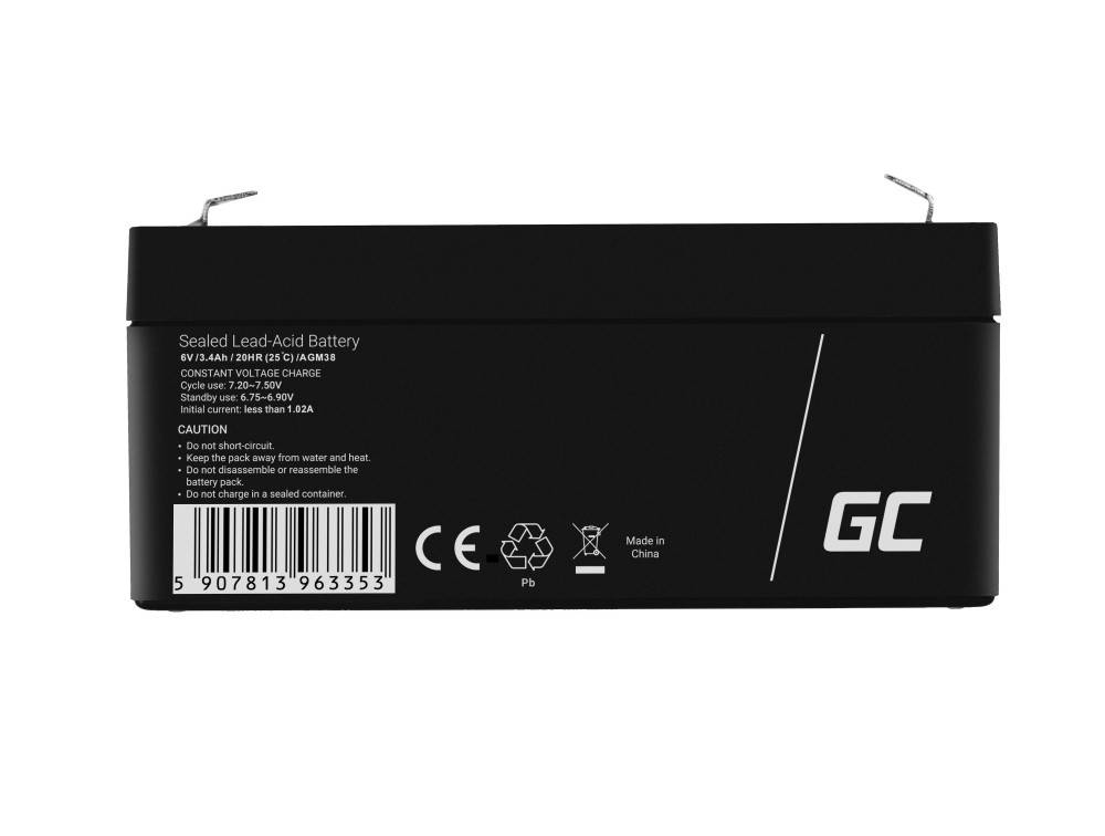 AGM-Batterie Blei-Säure VRLA - 6V - 3,4Ah