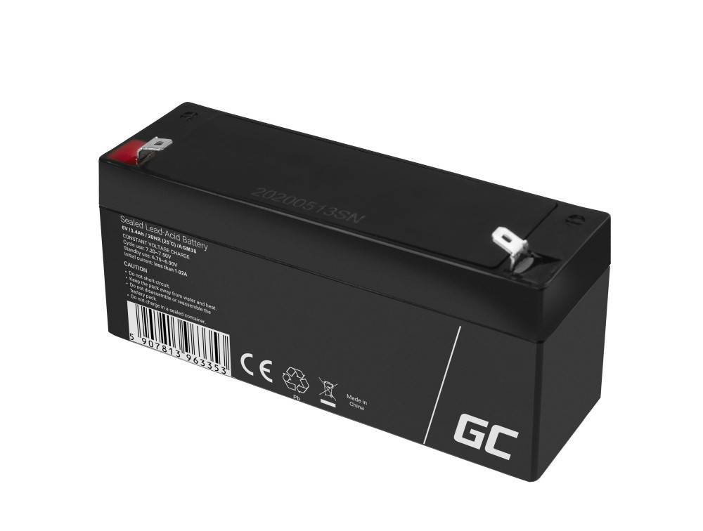 AGM-Batterie Blei-Säure VRLA - 6V - 3,4Ah