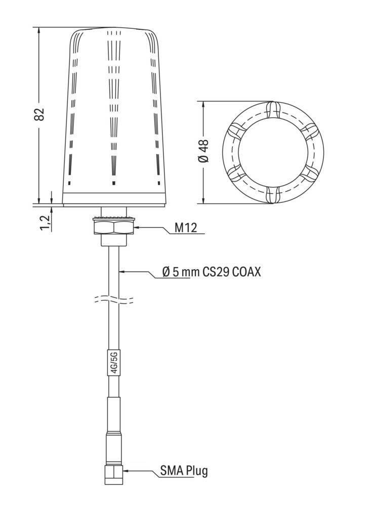 WAGO GmbH & Co. KG Funkantenne m. 2mAnschltg. 758-974