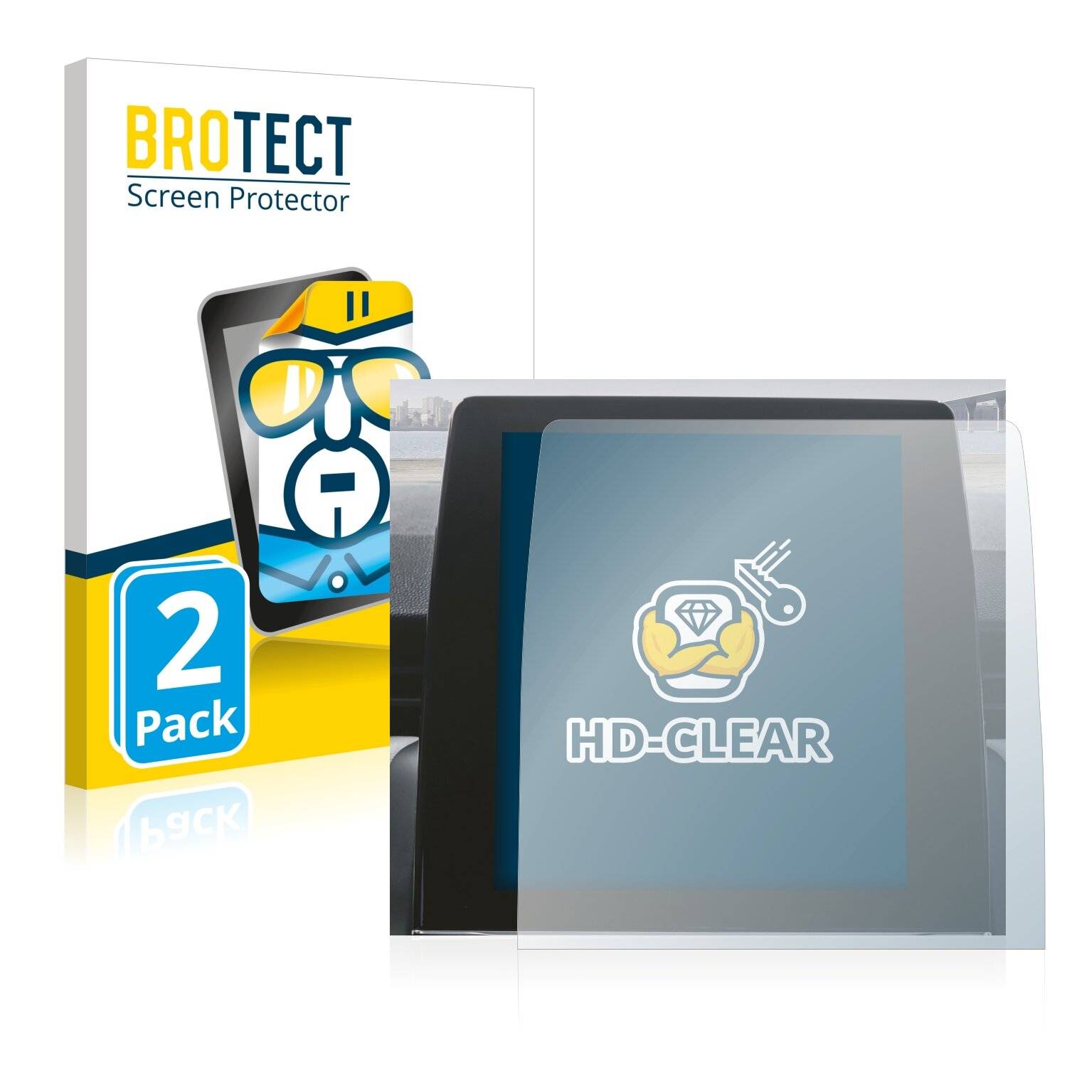 2x BROTECT HD-Clear Displayschutzfolie für Renault Zoe 2020 Easy Link