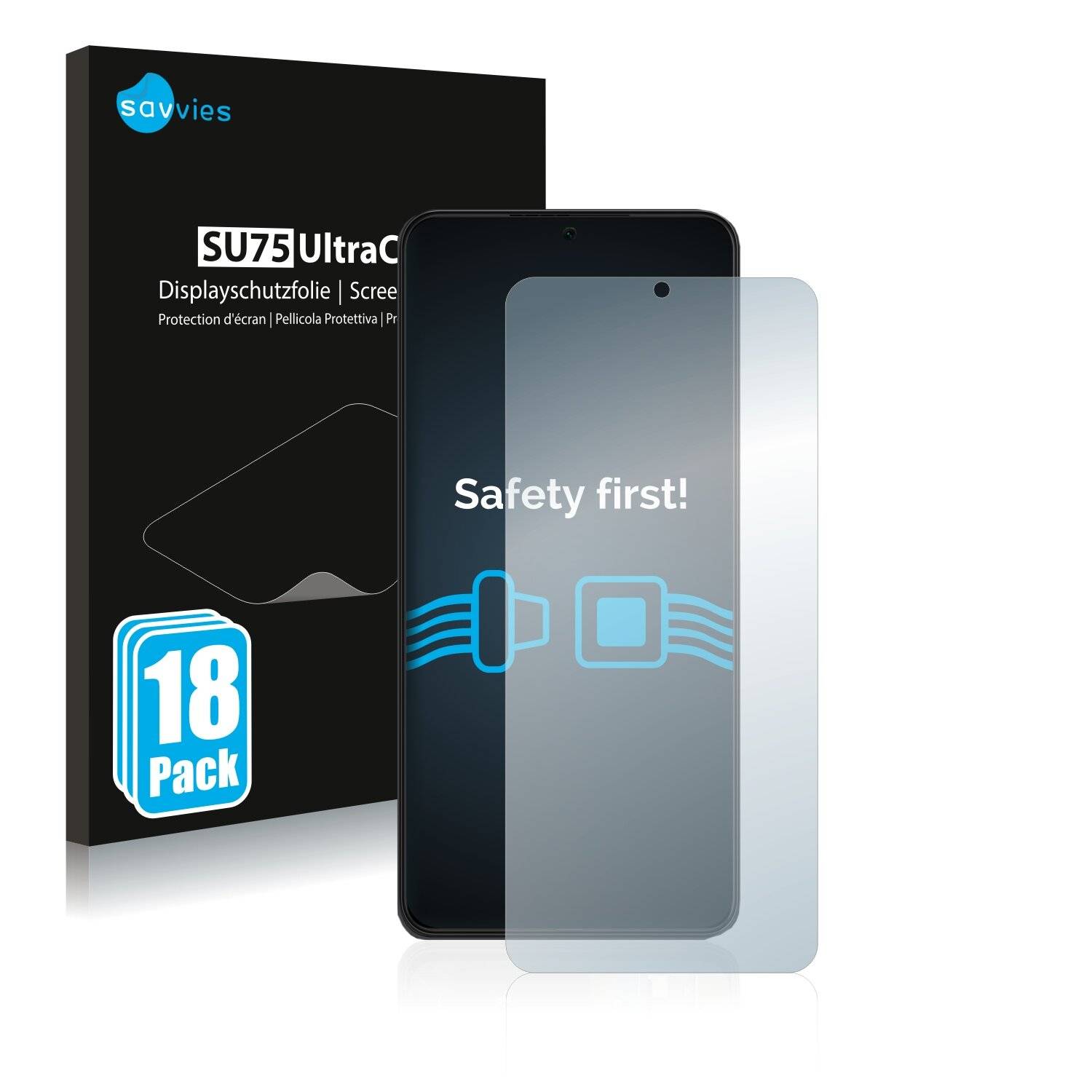 18x Savvies SU75 Displayschutzfolie für Xiaomi Redmi K40 Pro