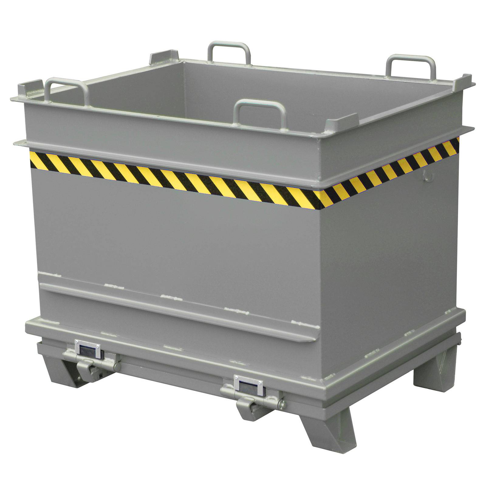 Baustoffcontainer BC 1000 (Steinklammer-Entriegelung), lackiert, Mausgrau