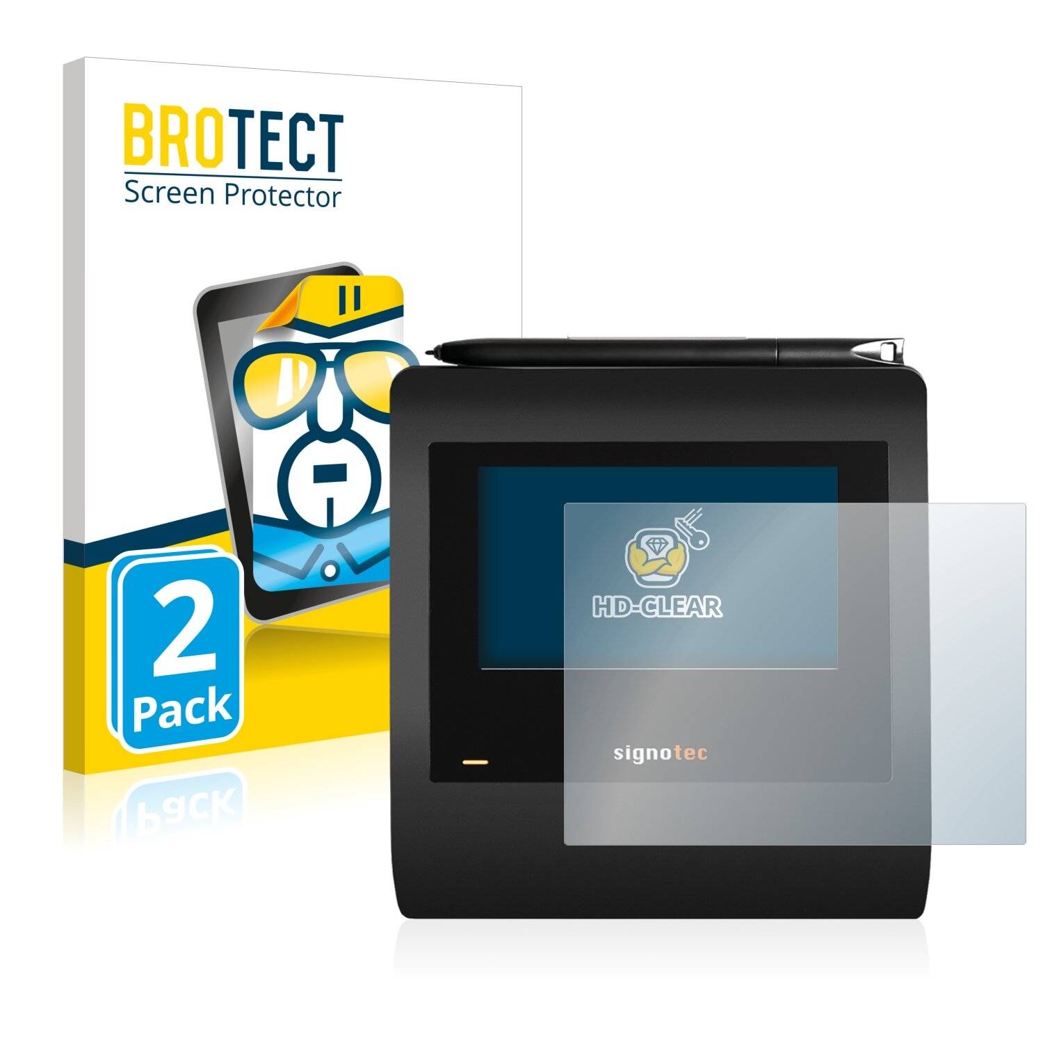 2x BROTECT HD-Clear Displayschutzfolie für Signotec