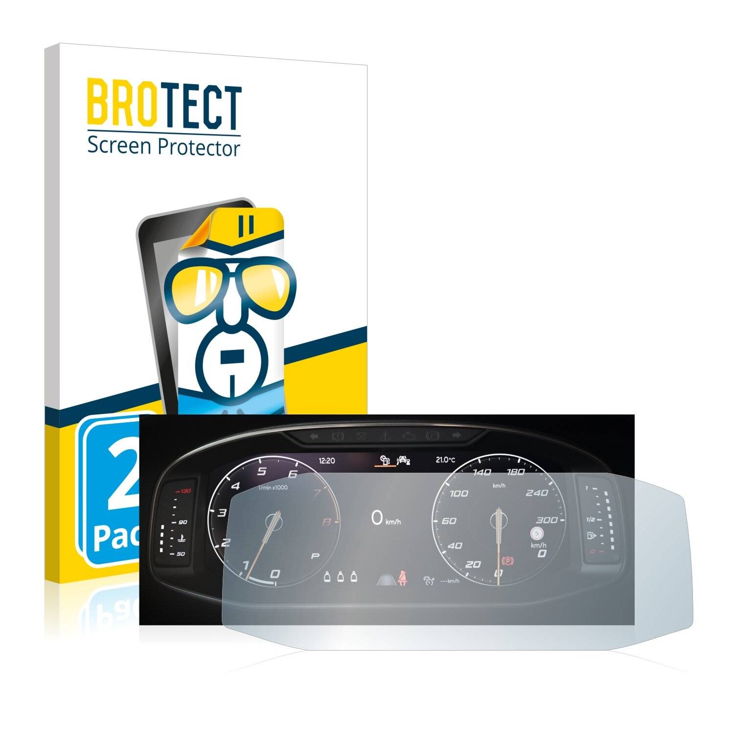 2x BROTECT HD-Clear Displayschutzfolie für Seat Ateca Facelift 10.25