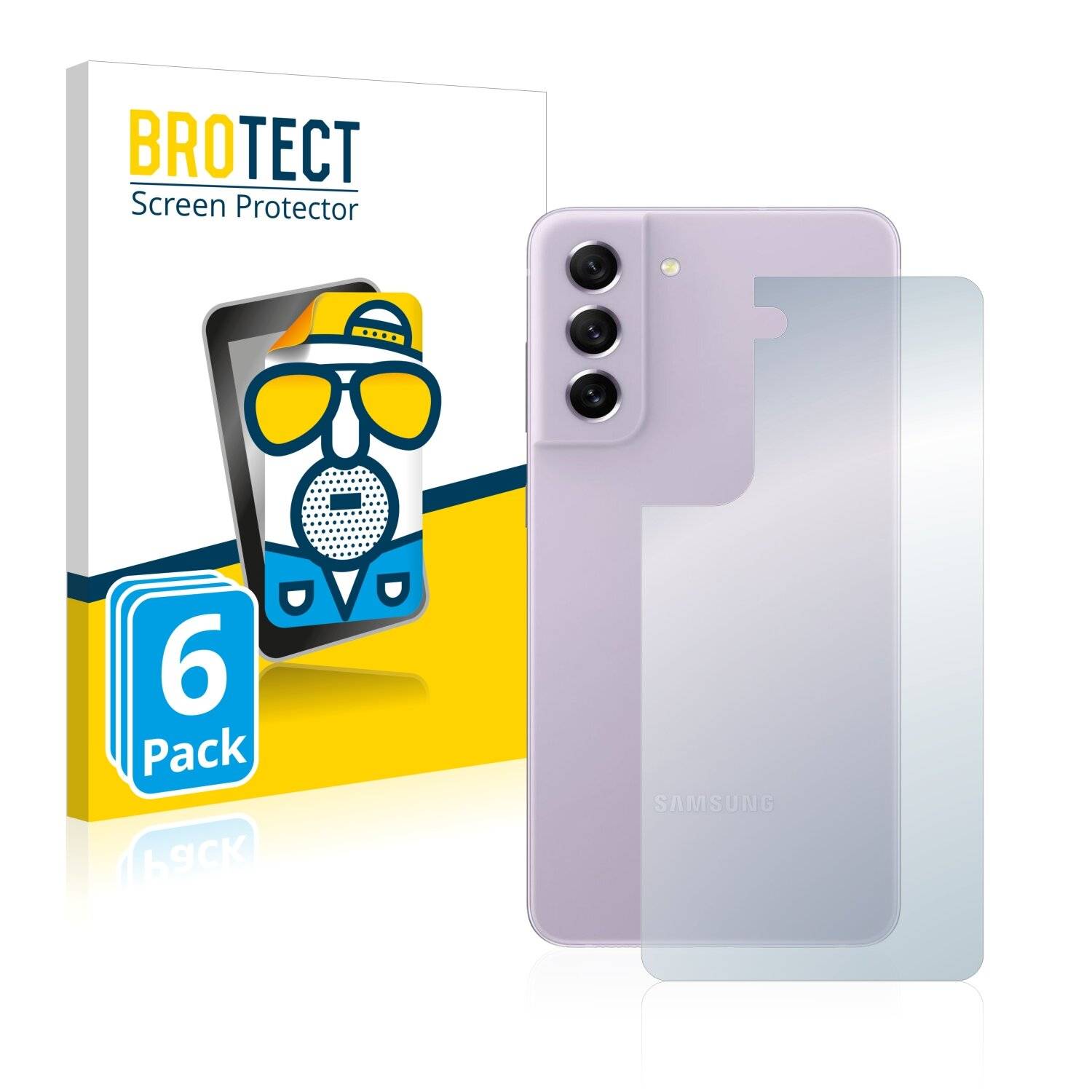6x BROTECT Matte Displayschutzfolie für Samsung Galaxy S21 FE 5G (Rückseite) - Entspiegelt,