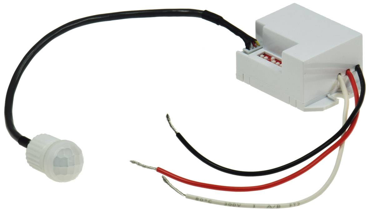 ChiliTec 22261 Einbau-Bewegungsmelder "CT-PIR Mini 12V" 12V DC, 1-60W, LED geeignet, weiß
