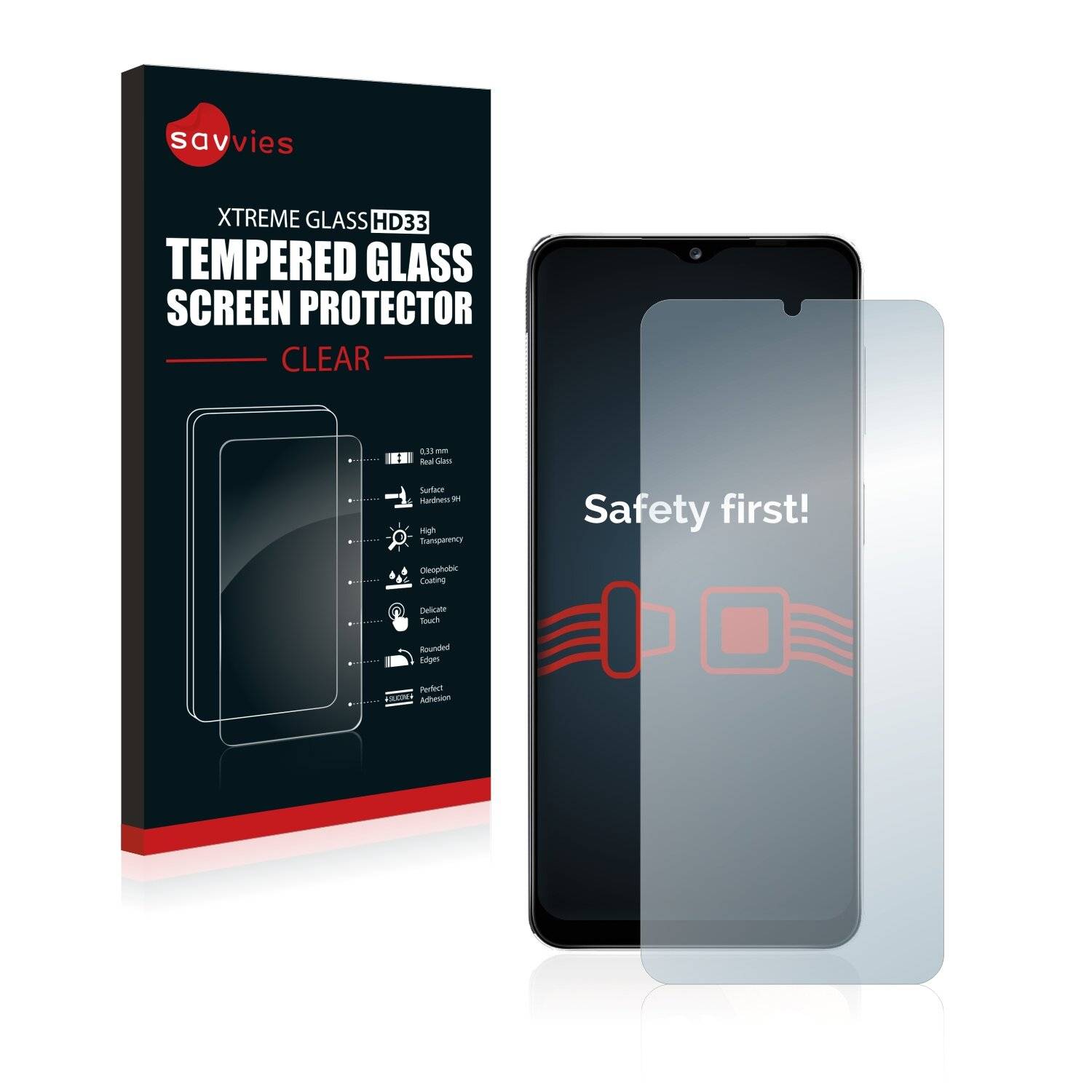Savvies HD33 Clear Schutzglas für Samsung Galaxy A12