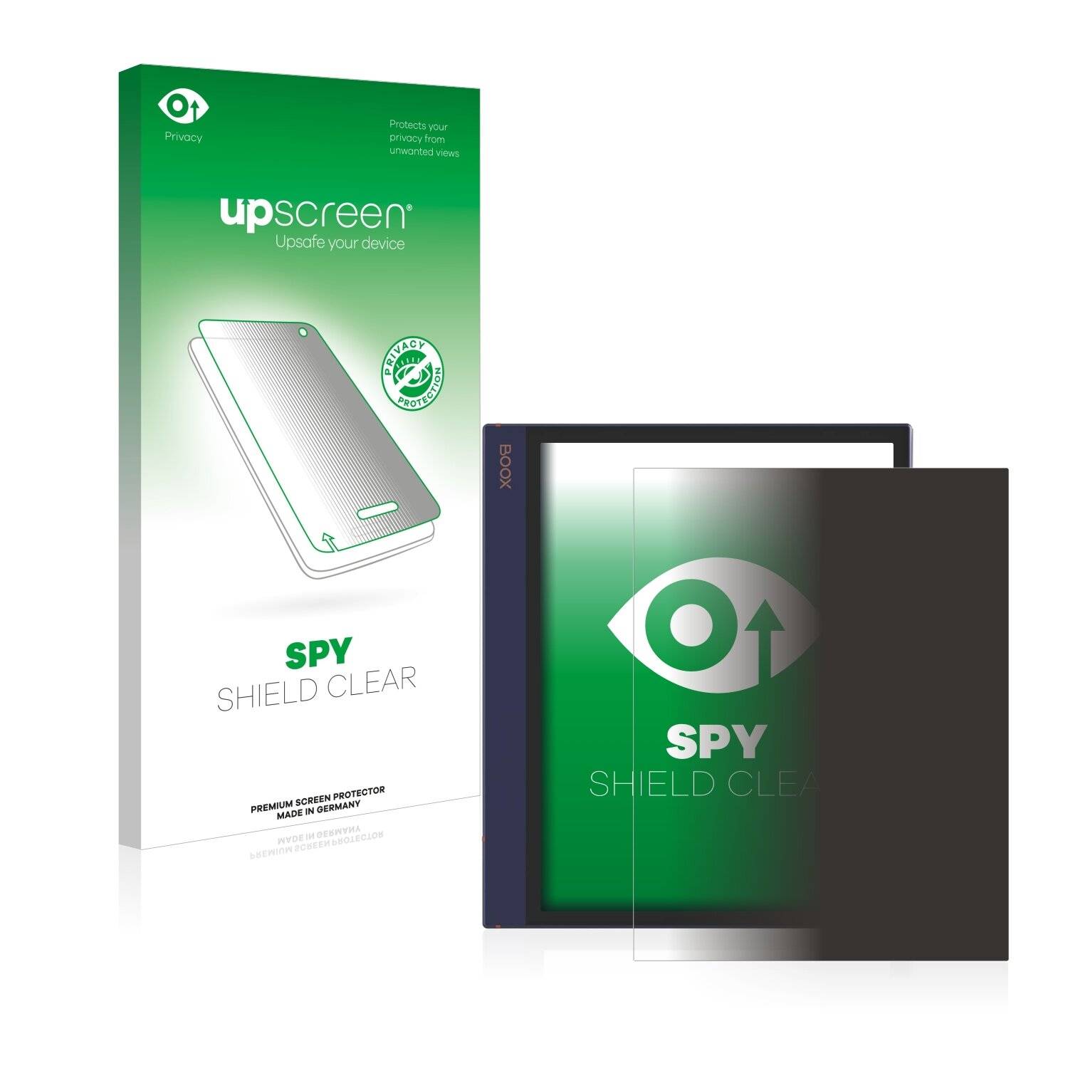 upscreen Spy Shield Clear Premium Blickschutzfolie für Onyx Boox Note