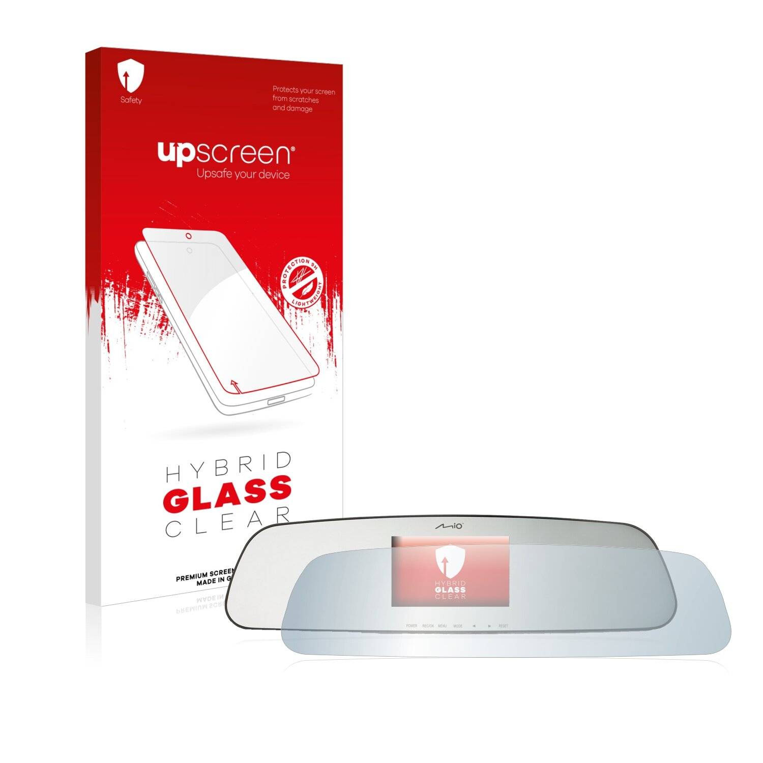 upscreen Hybrid Glass Clear Premium Schutzglas Folie für Mitac Mio MiVue