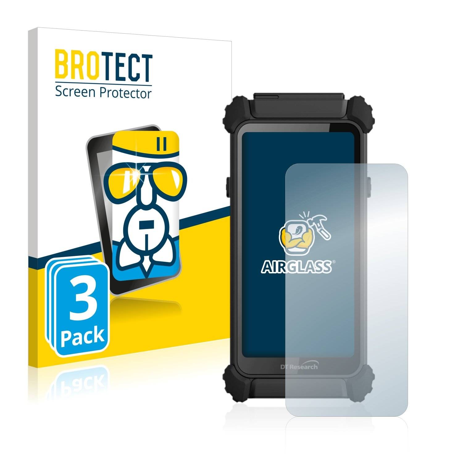 3x BROTECT AirGlass Schutzglas Folie für DT Research