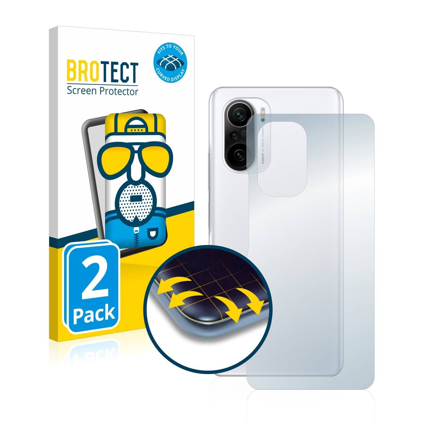 2x BROTECT Flex Matte Full-Cover Displayschutzfolie für Xiaomi Mi 11X Pro