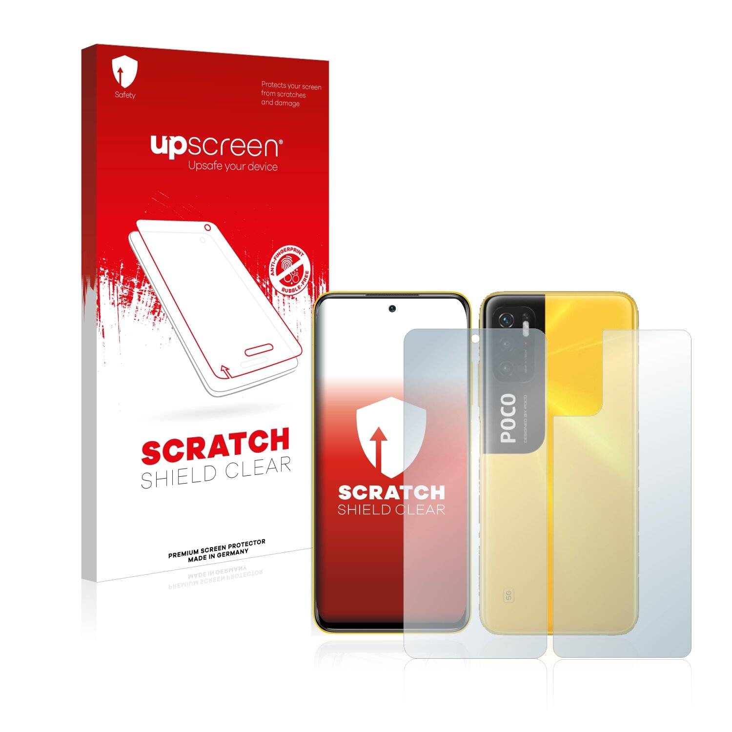 upscreen Scratch Shield Clear Premium Displayschutzfolie für Xiaomi Poco M3 Pro 5G (Vorder +
