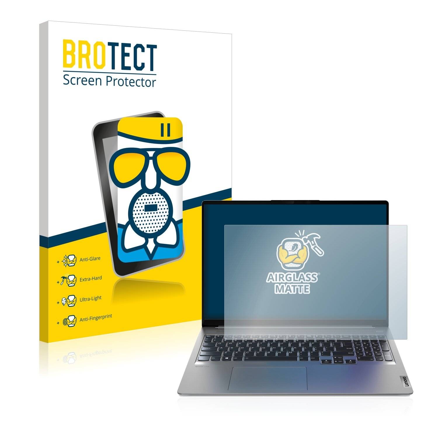 BROTECT AirGlass Matte Schutzglas Folie für Lenovo IdeaPad 5 Pro 16 (6.