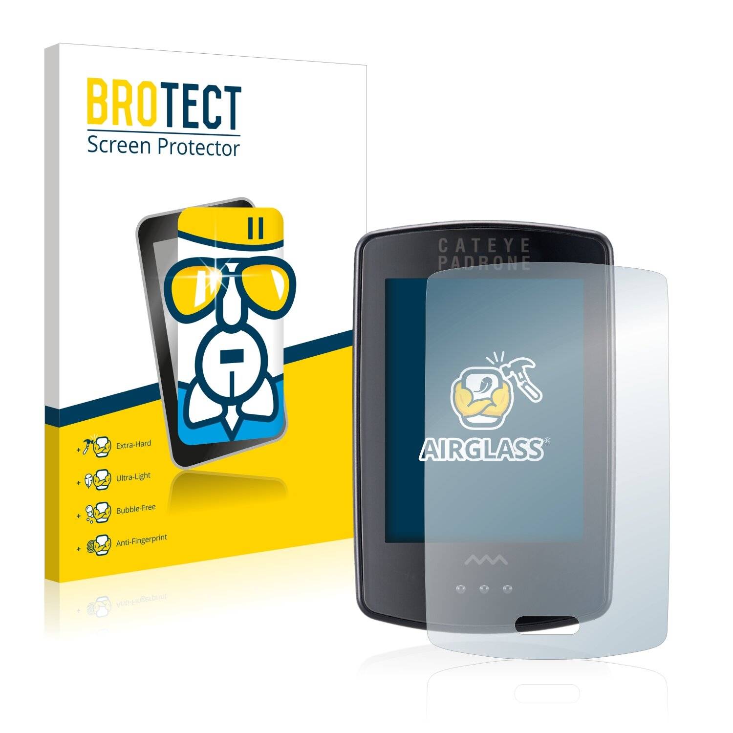 BROTECT AirGlass Schutzglas Folie für Cateye Padrone Stealth