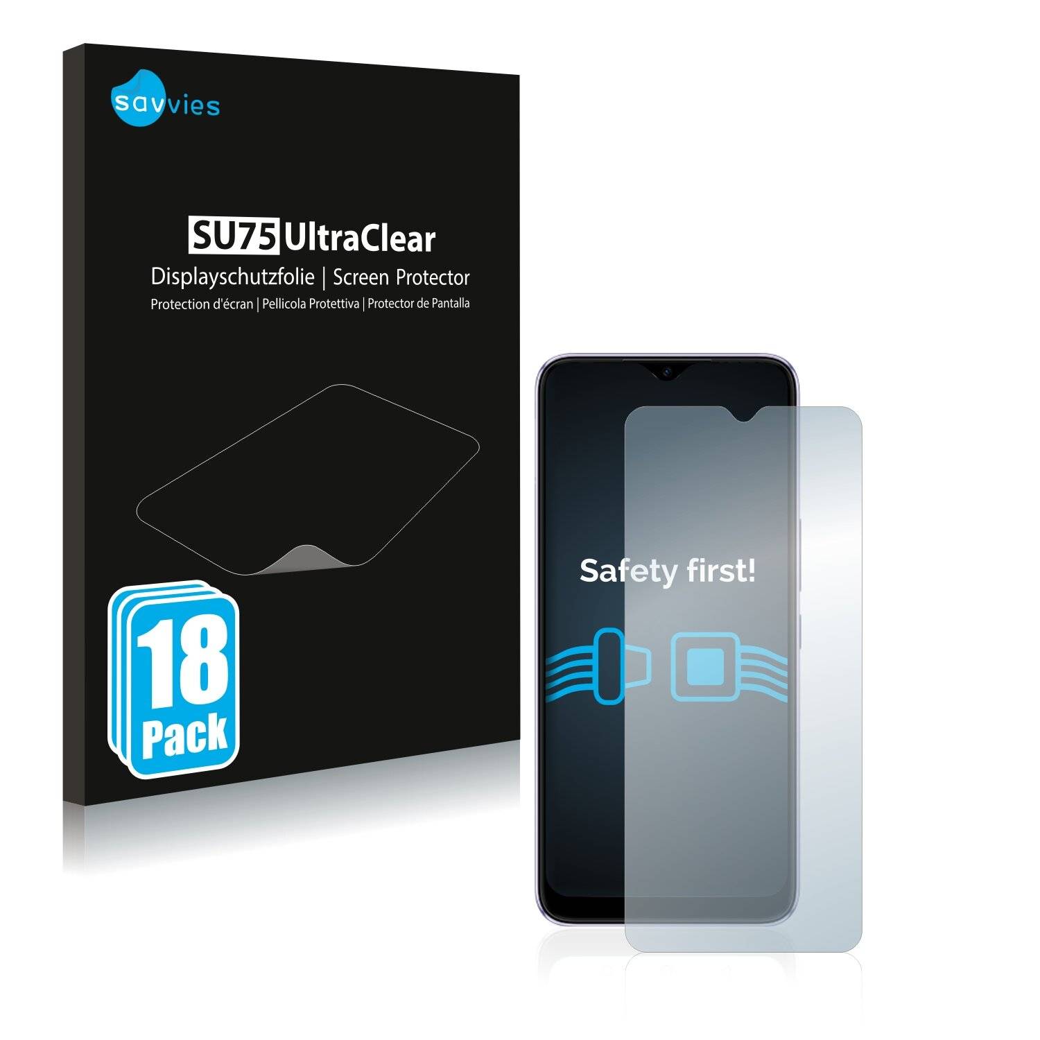 18x Savvies SU75 Displayschutzfolie für Infinix Hot