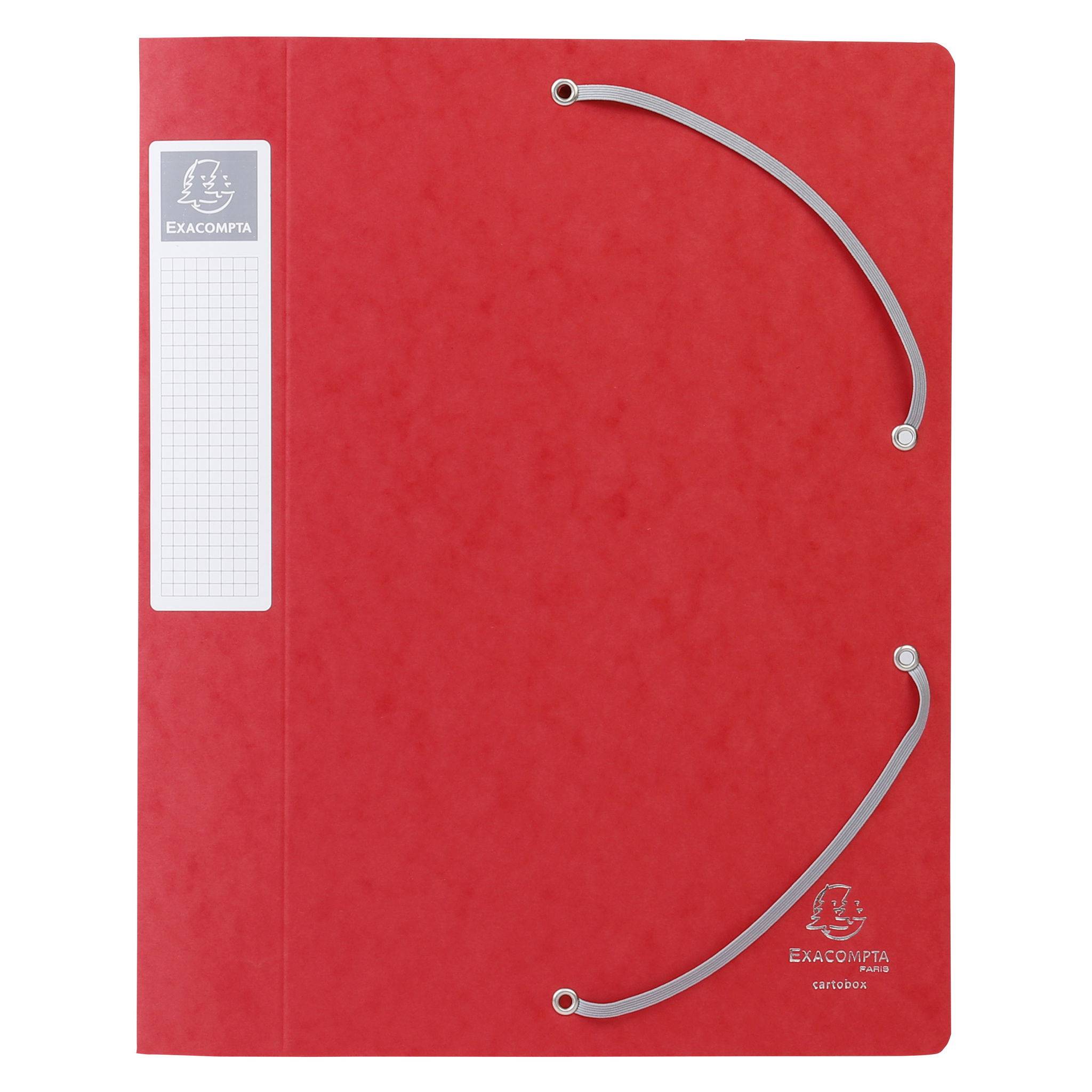 Exacompta 10x Archivbox Rücken 50mm Karton +3Klappen Gummizug A4 sortiert 19500H