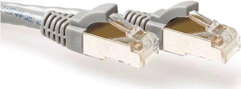 ACT Grey 15 meter SFTP CAT6A patch cable snagless with RJ45 connectors