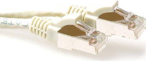 ACT Ivory 5 meter LSZH SFTP CAT6A patch cable snagless with RJ45 connectors