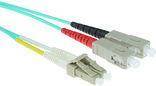 ACT 22 meter LSZH Multimode 50/125 OM3 fiber patch cable duplex with LC and SC connectors LC/SC 50/125 DUP, OM3 22.00M (