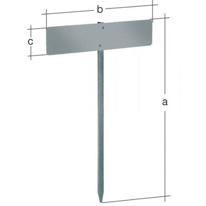 Nummerschildhalter - GAH - Aluminium - zum einschlagen