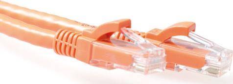 ACT Orange 10 meter U/UTP CAT6A patch cable snagless with RJ45 connectors