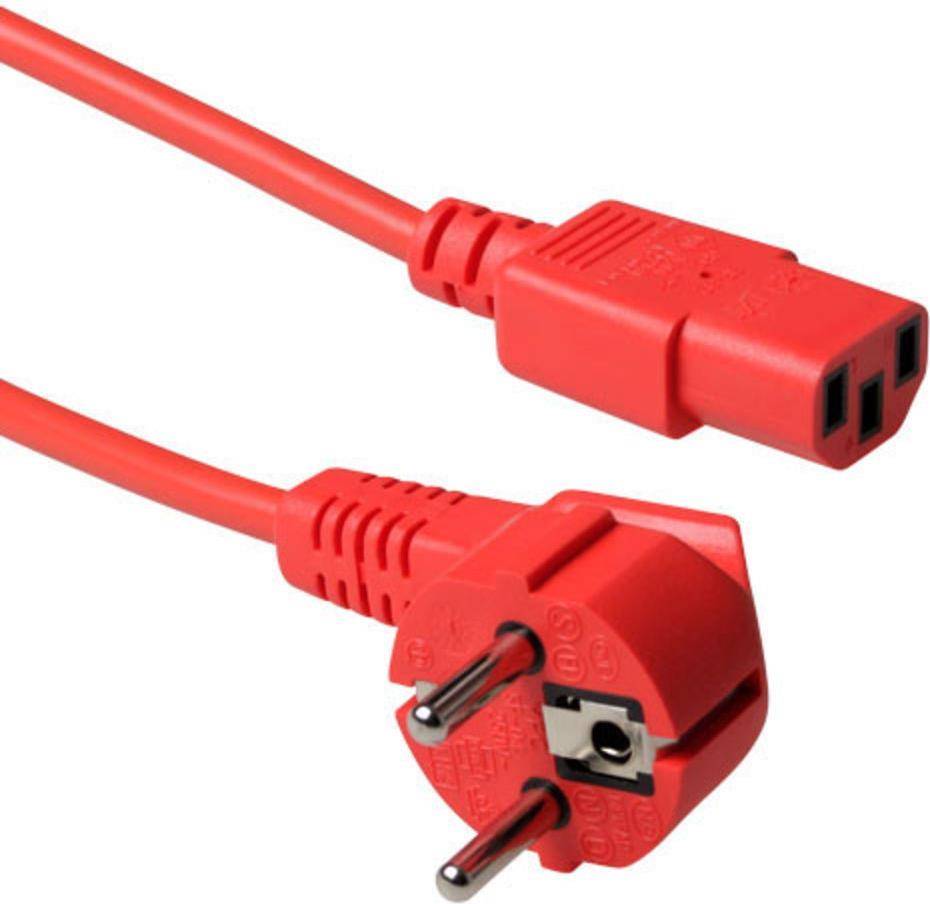 ACT AK5403 Stromkabel Rot 5 m CEE7/7 C13-Koppler (AK5403)