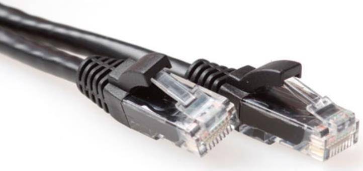 ACT 0.50m Cat6a UTP 0.50m Cat6a U/UTP (UTP) Schwarz Netzwerkkabel (IB3500)