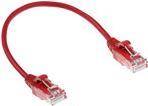 ACT Red 3 meter LSZH U/UTP CAT6 datacenter slimline patch cable with RJ45 connectors CAT6 U/UTP SLIMLINE RD 3.00M (DC950