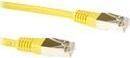 ACT Yellow 0.5 meter F/UTP CAT5E patch cable with RJ45 connectors
