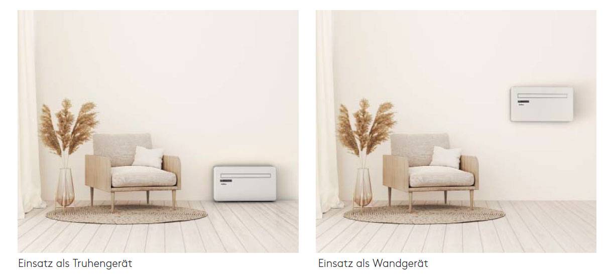 AirBlue GAW 30 ECO | Monoblock Inverter- Klimagerät / Wärmepumpe ohne Außeneinheit für Räume bis zu 95 m³ mit 2,9